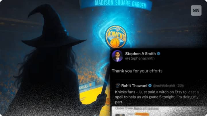 Knicks Fan’s Etsy Witchcraft Spell Goes Viral as New York Avoids Elimination in Game 5